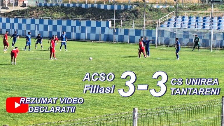 Amical | ACSO Filiași a remizat cu CS Unirea Țânțăreni