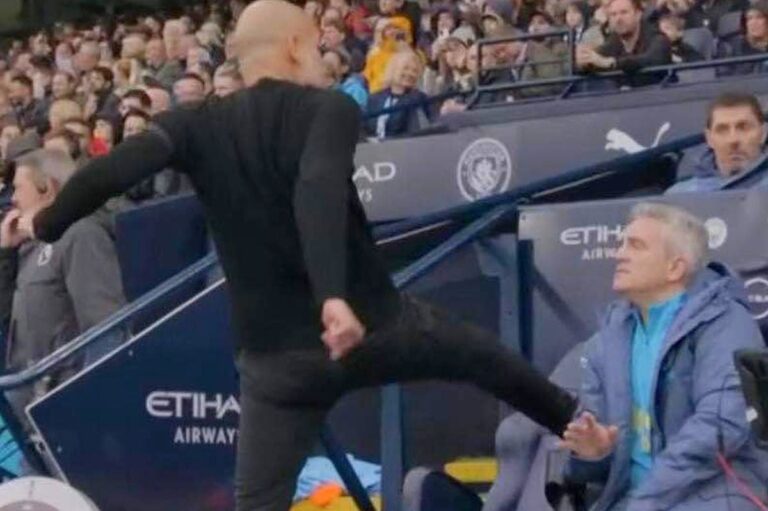 FOTO            Pep Guardiola, gest violent pe bancă în Manchester City – Arsenal » Primă repriză de coșmar pentru spaniol