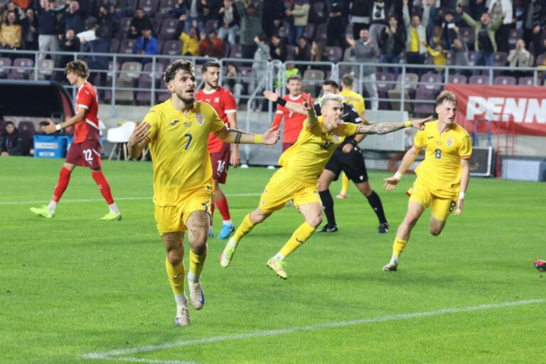 LIVE            România U21 – Elveția U21 » GOOOOL! Ianis Stoica reușește „dubla”! Suntem foarte aproape de Euro: elvețienii joacă în 10!