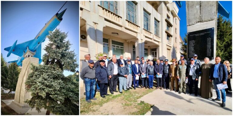 Omagiu adus Aviației Române. Un avion MiG 21 a fost amplasat în fața Casei Armatei din Caracal