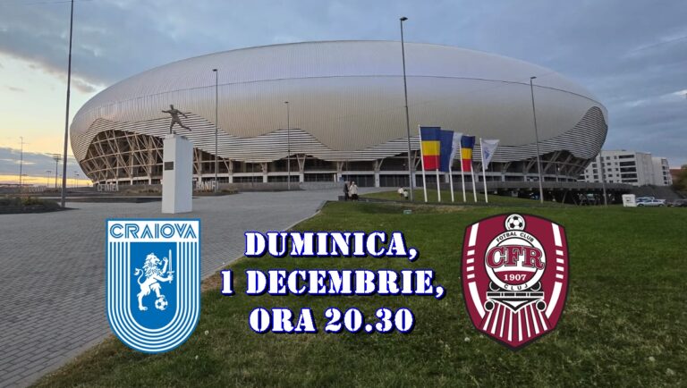 CCA a anunţat brigada meciului “U” Craiova – CFR Cluj