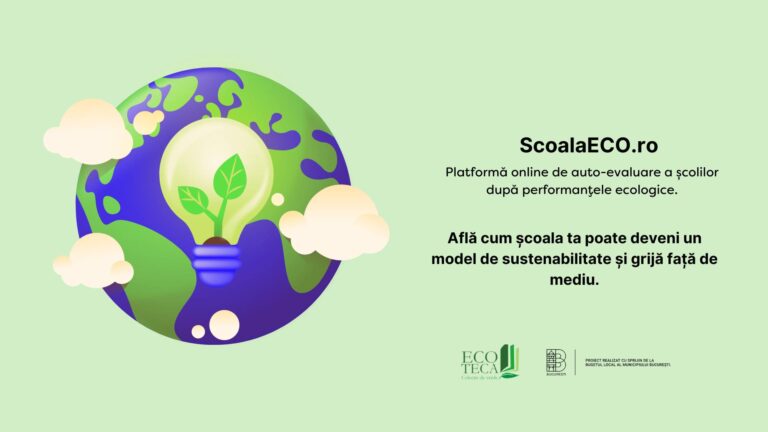 Grădinițele, școlile și liceele din România își pot monitoriza, autoevalua și compara performanțele de mediu pe baza a șapte categorii de indicatorii prin intermediu platformei online ScoalaECO.ro