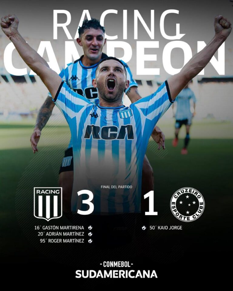Racing Club a câştigat Copa Sudamericana în dauna echipei Cruzeiro