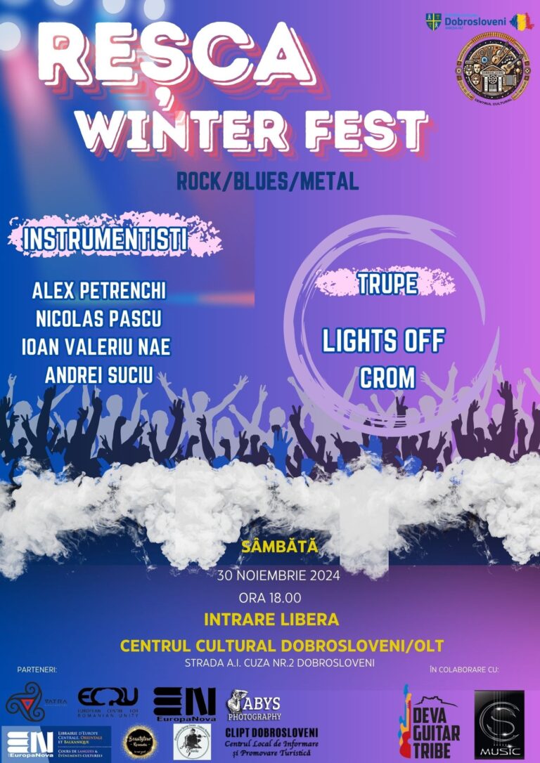Reșca Winter Fest. Concert organizat la Centrul Cultural Dobrosloveni