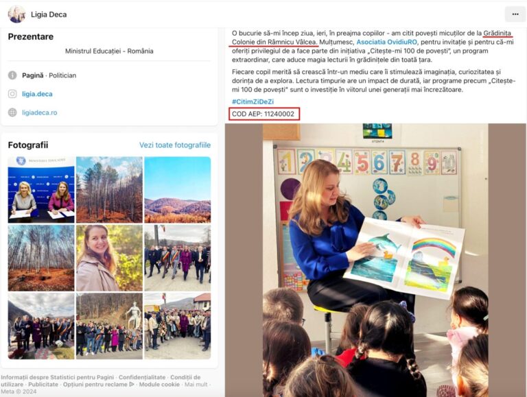Ministra-candidată Ligia Deca marchează drept propagandă electorală materiale online realizate în grădinițe și școli, la întâlniri cu profesorii și directorii / Propaganda politică este interzisă în unitățile de învățământ