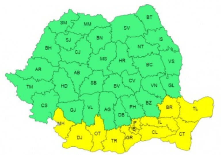 Vânt puternic, în Olt