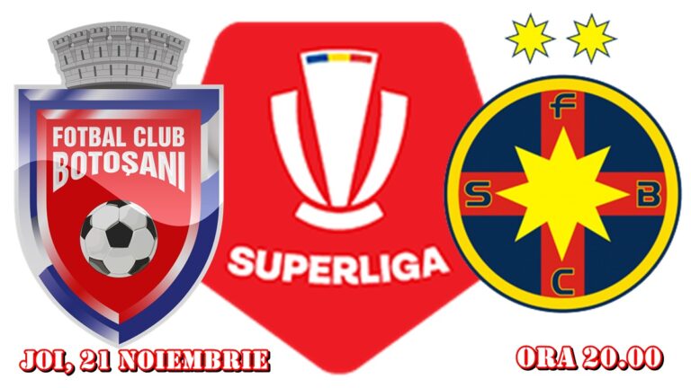 Superliga | Ultima partidă restantă, FC Botoșani – FCSB, se joacă joi