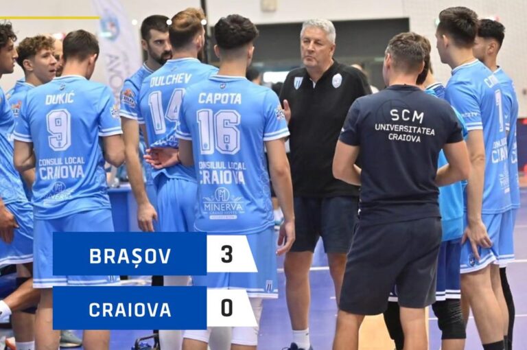 Volei (m) / SCMU Craiova a luptat din greu cu Corona, dar fără izbândă