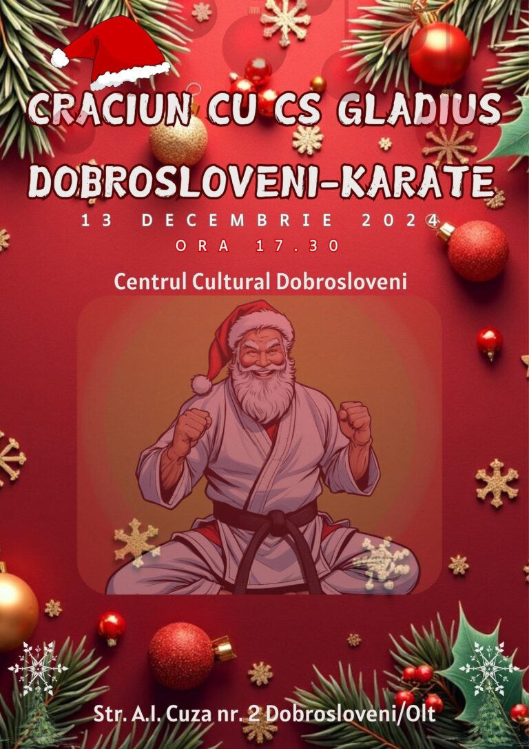 CS Gladius Dobrosloveni Karate, concert-demonstrativ de Crăciun