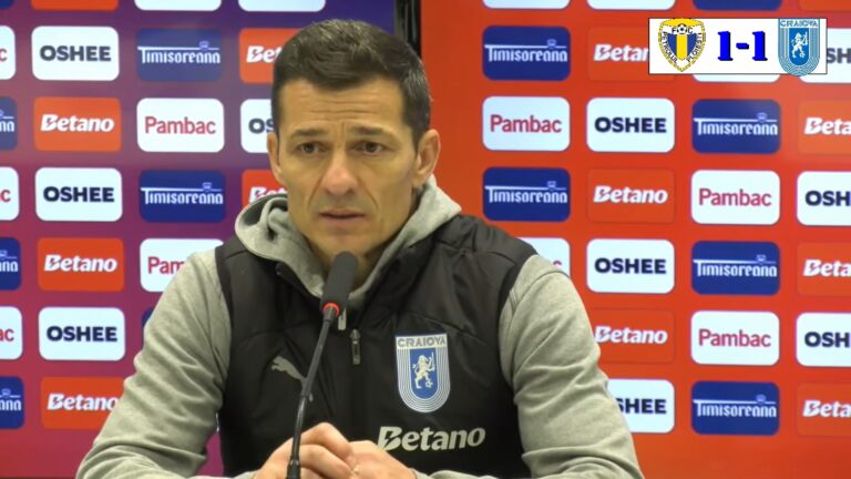 Costel Gâlcă a criticat terenul şi arbitrajul: „De la margine s-a văzut offside”