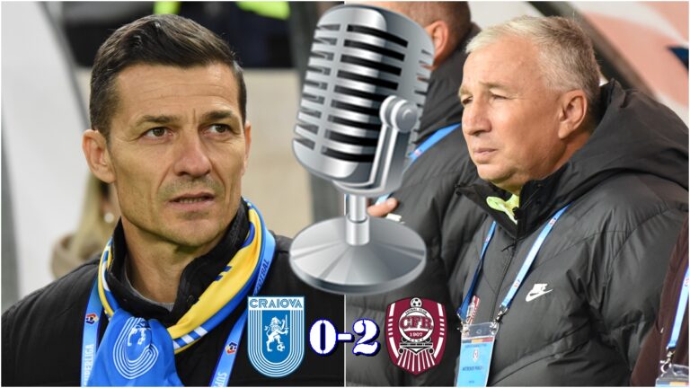 Concluziile lui Costel Gâlcă şi Dan Petrescu după “U” Craiova – CFR Cluj 0-2