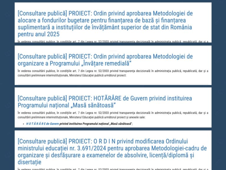 Avalanșă de proiecte de acte normative publicate în dezbatere de Ministerul Educației la terminarea campaniei electorale, în care ministra a candidat / Noile planuri-cadru pentru liceu, ținute în continuare la sertar de Ligia Deca