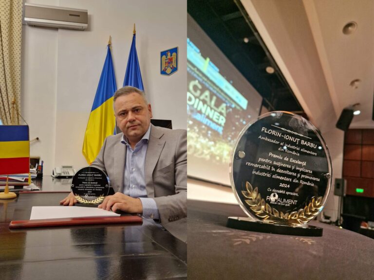 Florin Barbu: „Vreau să mulțumesc Ro.Aliment pentru premiul de excelență oferit, premiu ce reprezintă rezultatul parteneriatelor solide pe care le-am construit împreună”