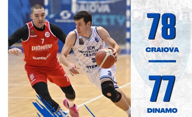 Baschet / SCMU Craiova leagă victoriile! Succes dramatic cu Dinamo în Cupa României