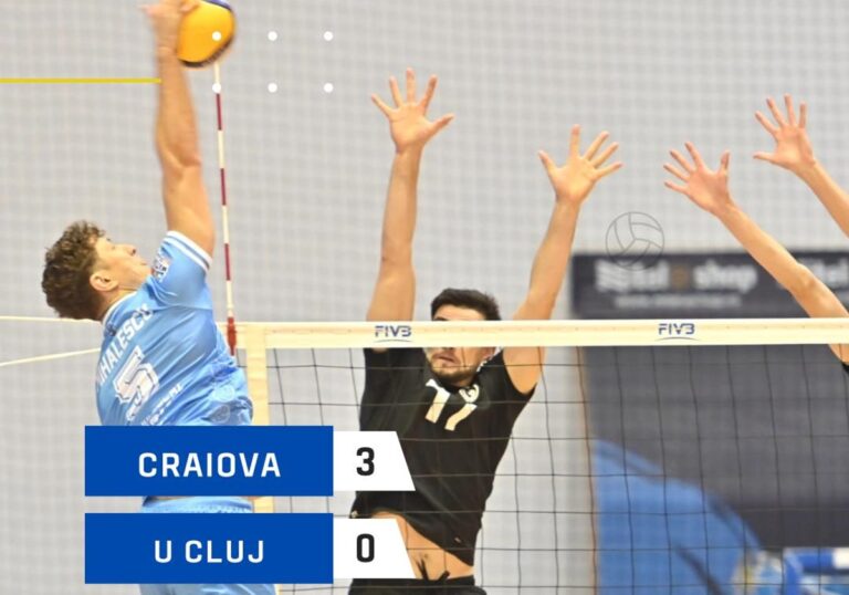 Volei (m) / Trei puncte facile pentru SCMU Craiova în disputa cu U Cluj
