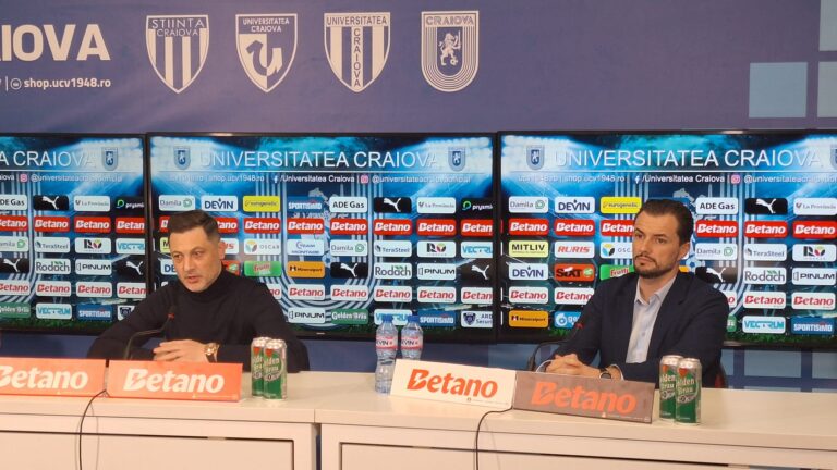 Mirel Rădoi a susținut prima conferinţă de presă de la revenirea la Universitatea Craiova