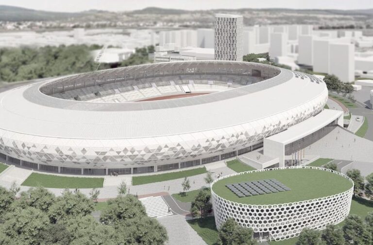 EXCLUSIV                    Dosarul stadionului-ruină: proiect pentru un boom imobiliar? Primarul: „Așteptăm aviz să se poată construi două turnuri de 15 etaje lângă noua arenă” + Ce implicare are compania Dedeman
