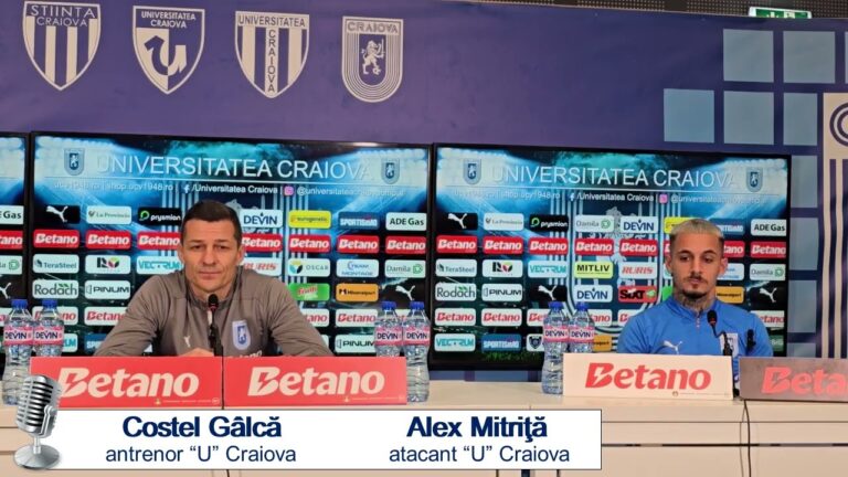 Costel Gâlcă şi Alex Mitriţă au prefaţat derbiul Universitatea Craiova – Dinamo