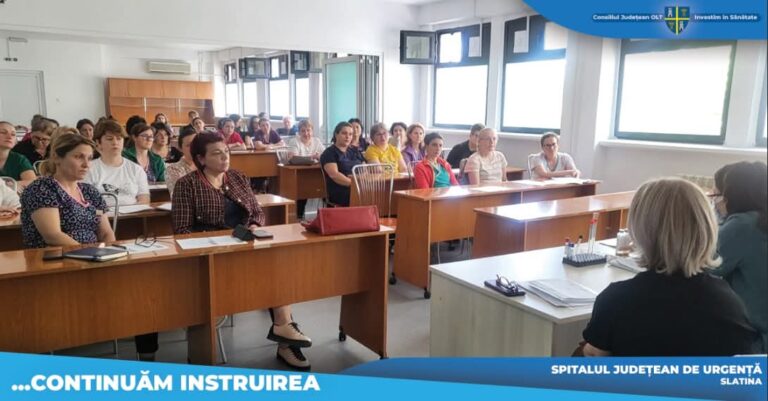 Spitalul Județean de Urgență Slatina investește în formarea continuă a personalului medical