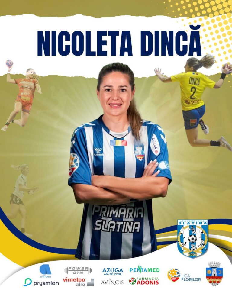 Nicoleta Dincă, una dintre cele mai valoroase și experimentate jucătoare de handbal din România, vine la Slatina