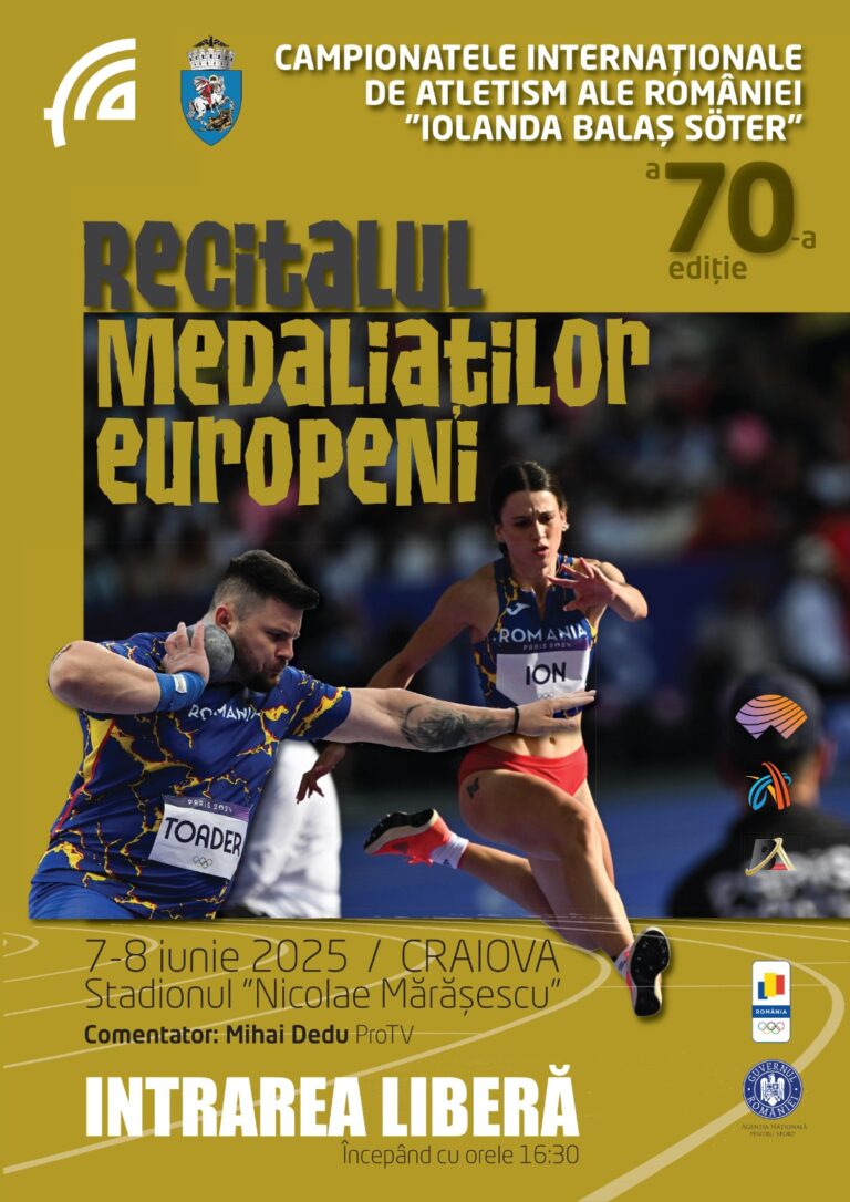 Craiova: Campionatele Internaționale de Atletism ale României – Recitalul medialiaților europeni