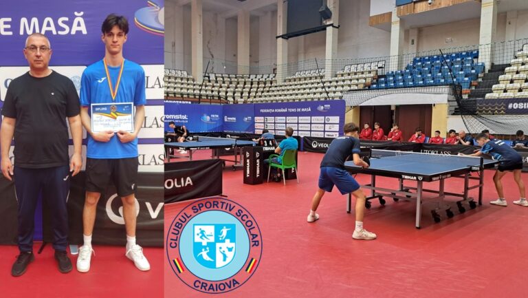 Tenis de masă | CSS Craiova, pe podium la CN U19