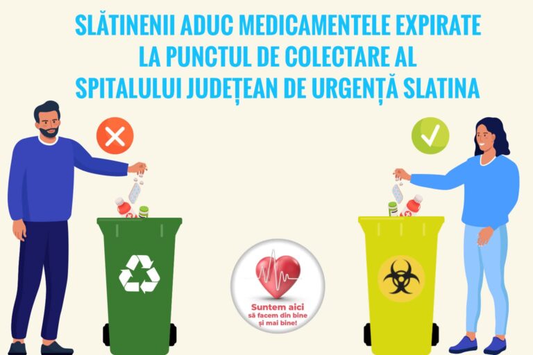 Slătinenii se implică. Aproximativ 100 de kilograme de medicamente expirate, colectate la Spitalul Județean de Urgență Slatina