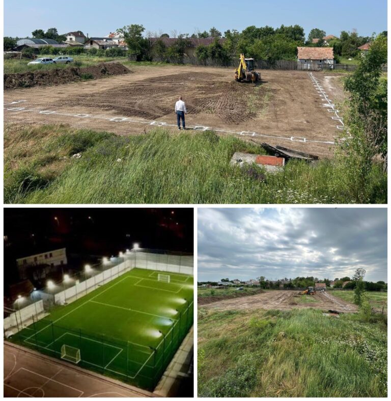 Un nou proiect pentru viitorul comunei Priseaca. Teren de sport multifuncțional pentru tineri