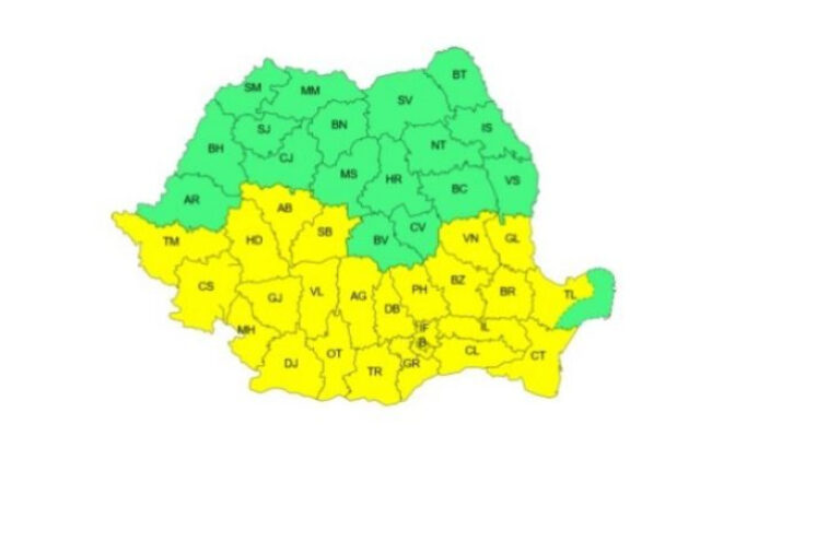 Cod galben de caniculă în Olt