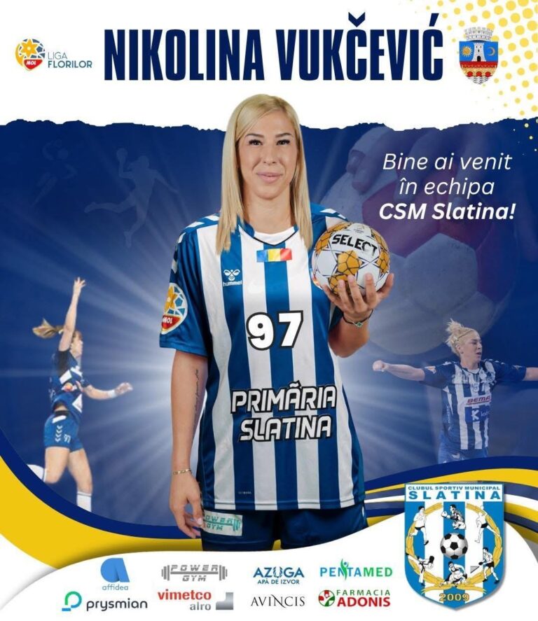 Nikolina Vukčević, pivot al naționalei Muntenegrului, vine la Slatina