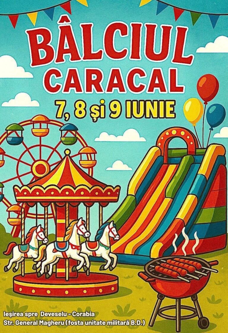 Bâlciul din Caracal, în perioada 7-9 iunie