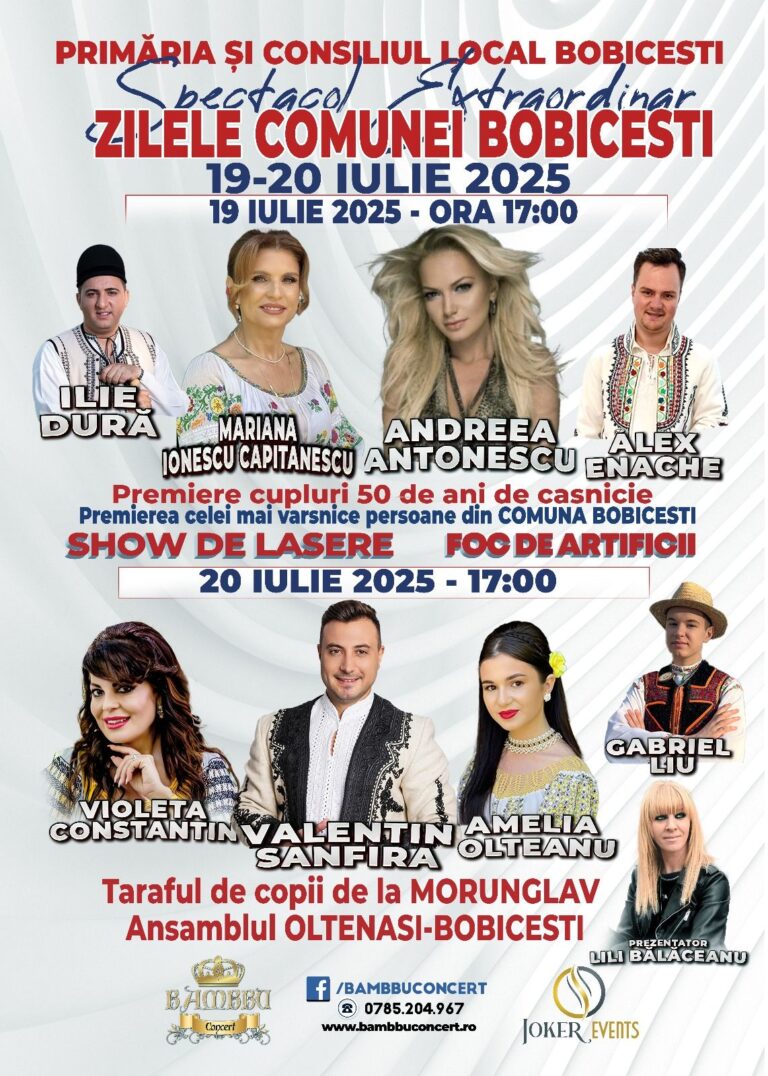 Zilele Comunei Bobicești. Două zile de muzică, tradiție și emoție