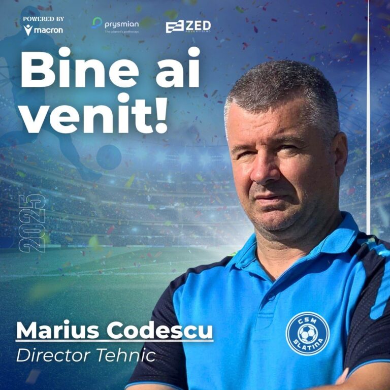 CSM Slatina face un pas important spre performanță. Marius Codescu, noul director tehnic al Centrului de Copii și Juniori
