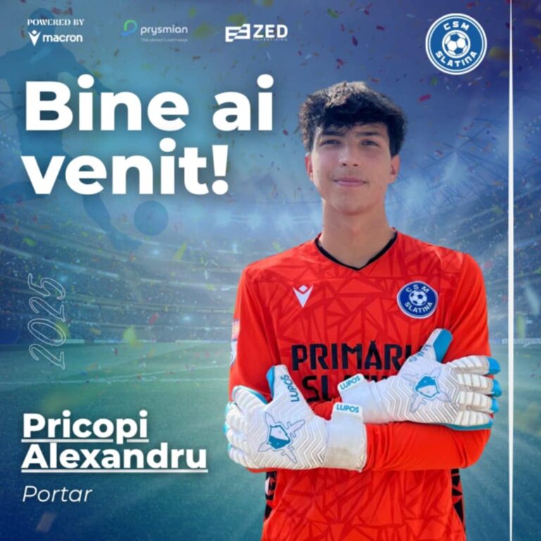 CSM Slatina mizează pe tineri. Alexandru Pricopi, noul portar al echipei