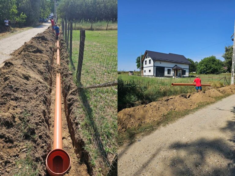 Primăria Sâmburești extinde rețeaua de canalizare pe strada Speranței: „O promisiune onorată pentru tinerii care aleg viața la țară”