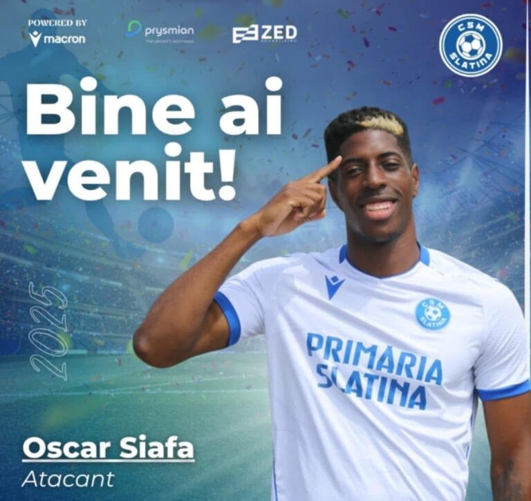 Oscar Siafa, noul atacant al echipei CSM Slatina