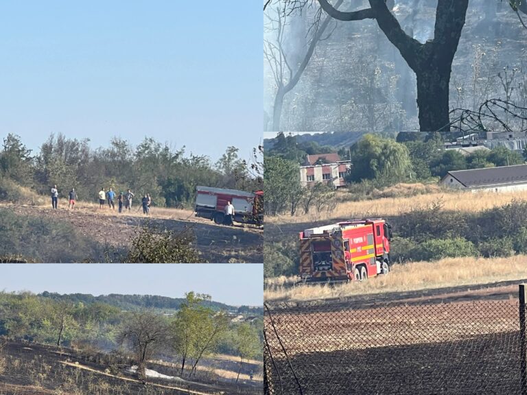 Primarul Daniel Tudor, alături de pompieri în lupta cu incendiul de la Scornicești