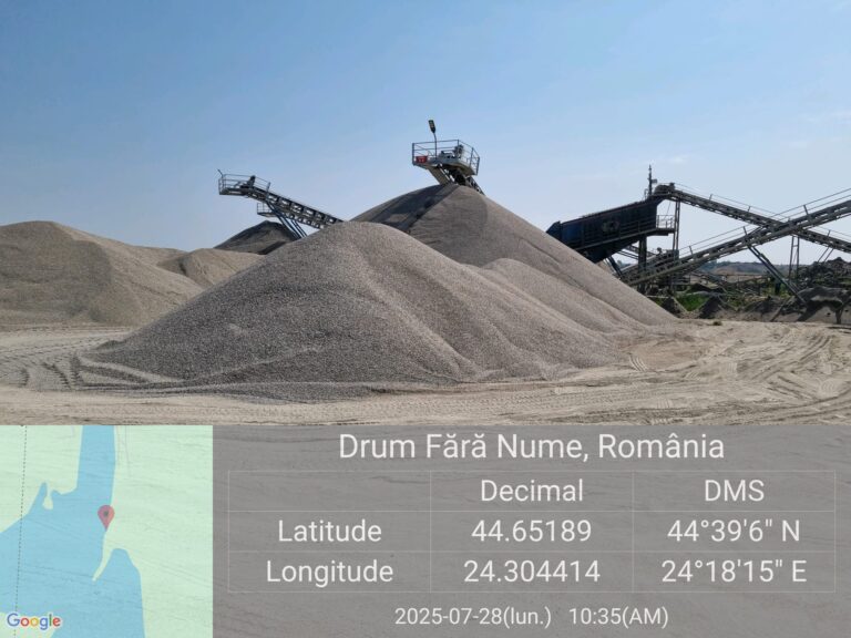 Garda de Mediu Olt sancționează nereguli în exploatările de agregate minerale