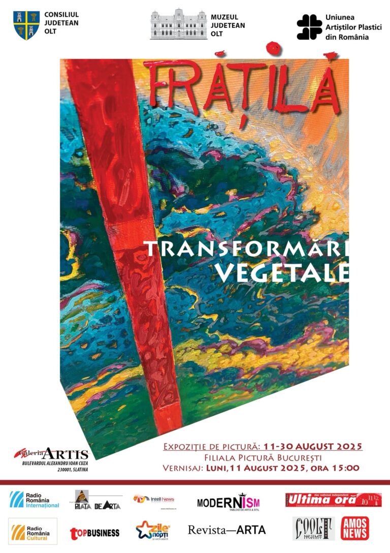 „Transformări vegetale” – Marius Frățilă aduce natura pe pânză la Slatina