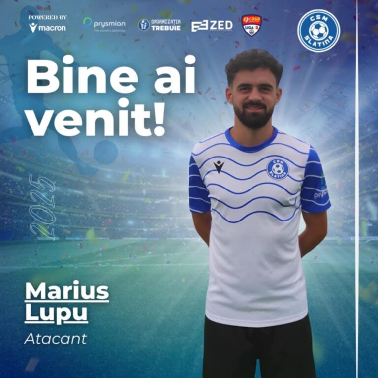 CSM Slatina își întărește atacul. Marius Lupu, noul transfer al echipei