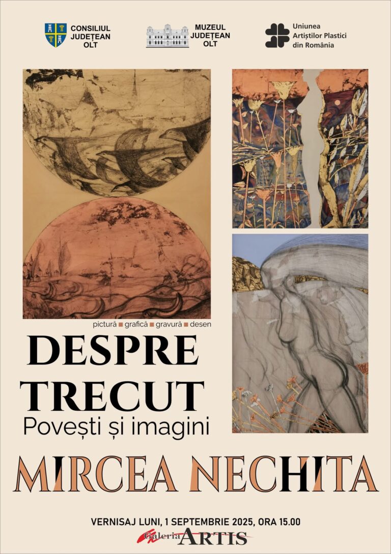 „Despre trecut. Povești și imagini”. Expoziție grafică semnată de Mircea Nechita la Muzeul Județean Olt