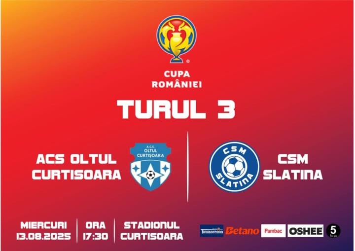 CSM Slatina va juca in turul 3 din CUPA ROMANIEI. CSM Slatina va juca in turul 3 din CUPA ROMANIEI.