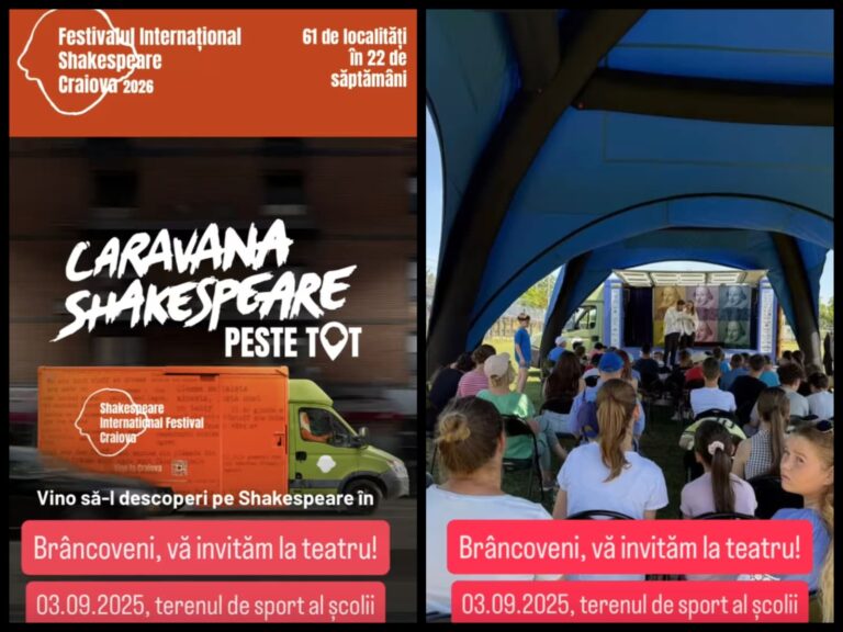 Caravana „Shakespeare peste Tot” ajunge la Brâncoveni