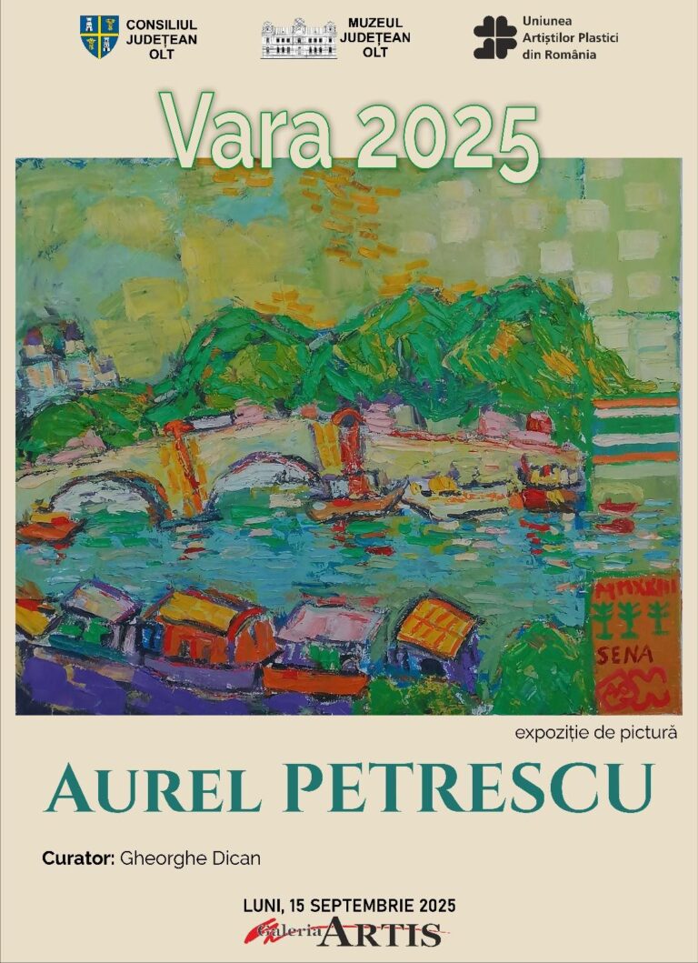 Pictorul Aurel Petrescu aduce ”Vara 2025” la Galeria „Artis” a Muzeului Județean Olt