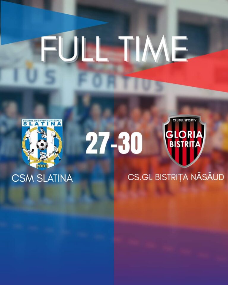 CSM Slatina cedează la limită cu Gloria Bistrița, dar jocul aduce speranțe pentru viitor