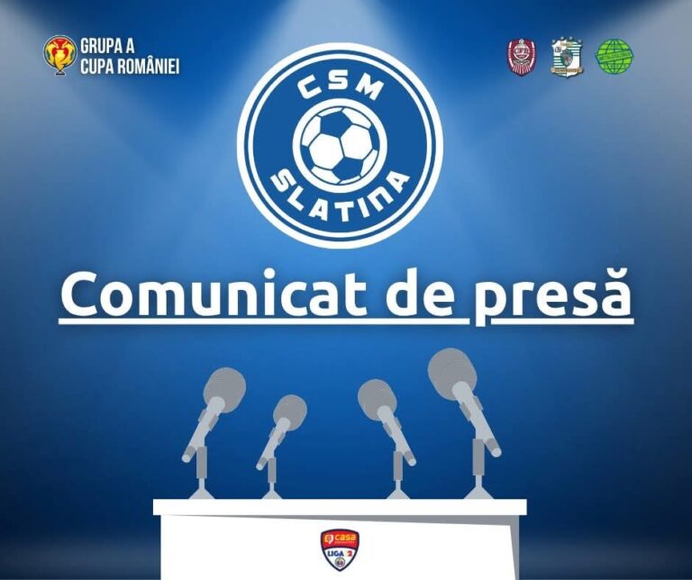 Comunicat de presă – CSM Slatina