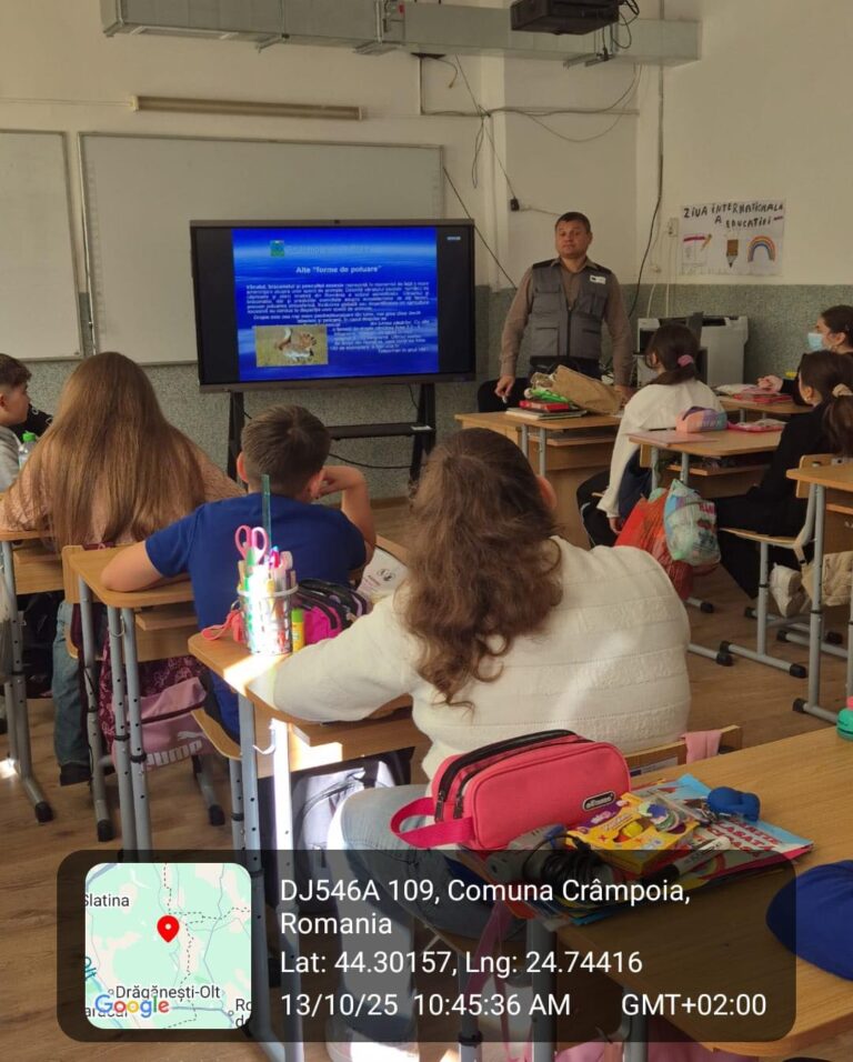 Elevii din Crâmpoia au învățat alături de Garda de Mediu Olt despre protejarea naturii