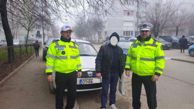 Gest de omenie în Slatina. Polițiștii locali au ajutat un bărbat dezorientat să-și regăsească autoturismul