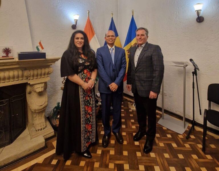 Comuna Dobrosloveni, deschisă către cooperare internațională. Primarul Gheorghe Tudorașcu, la Ambasada Indiei din București